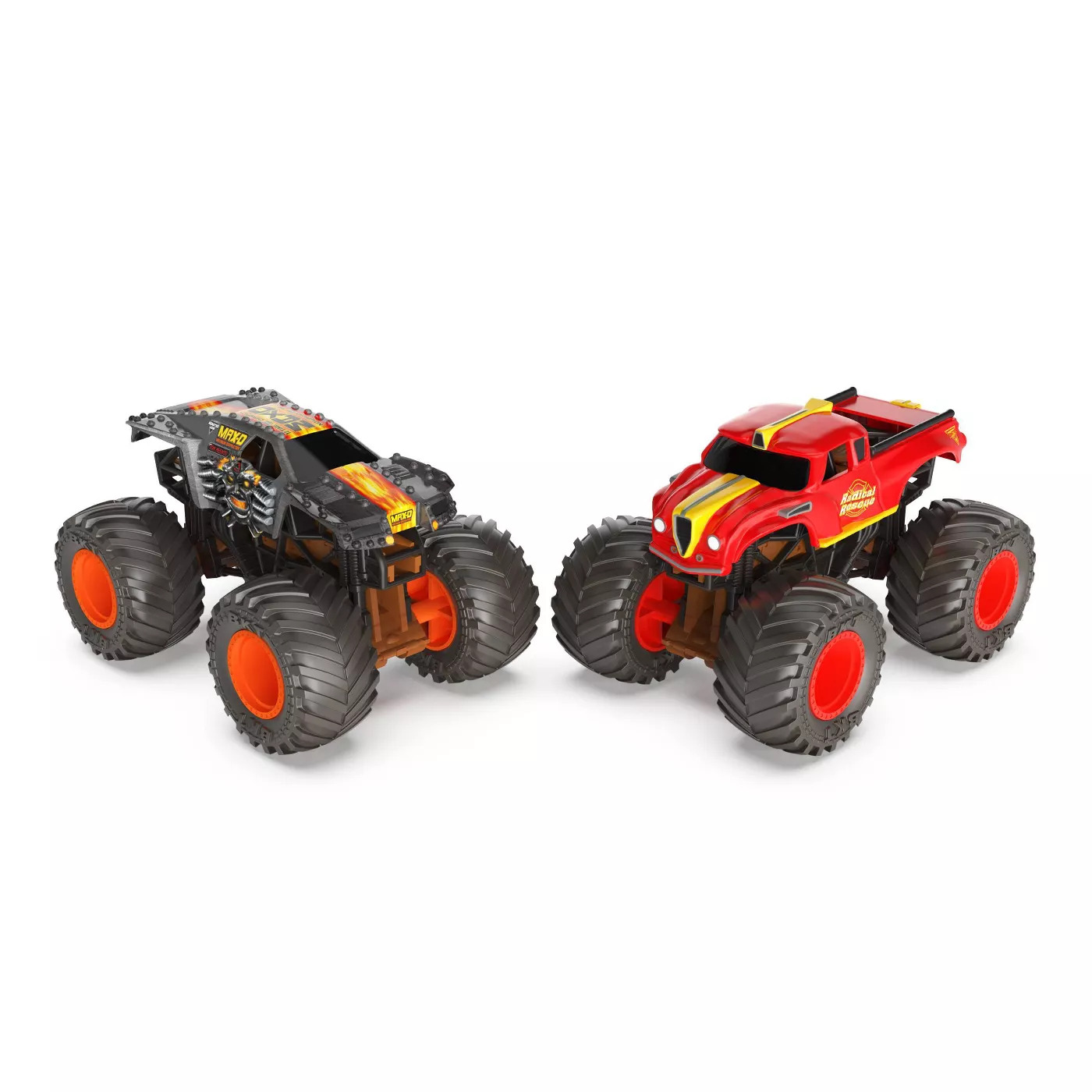 Monster Jam, Official Radical Rescue vs. Earth Shaker Die-Cast Monster  Trucks, 1:64 Scale, 2 Pack