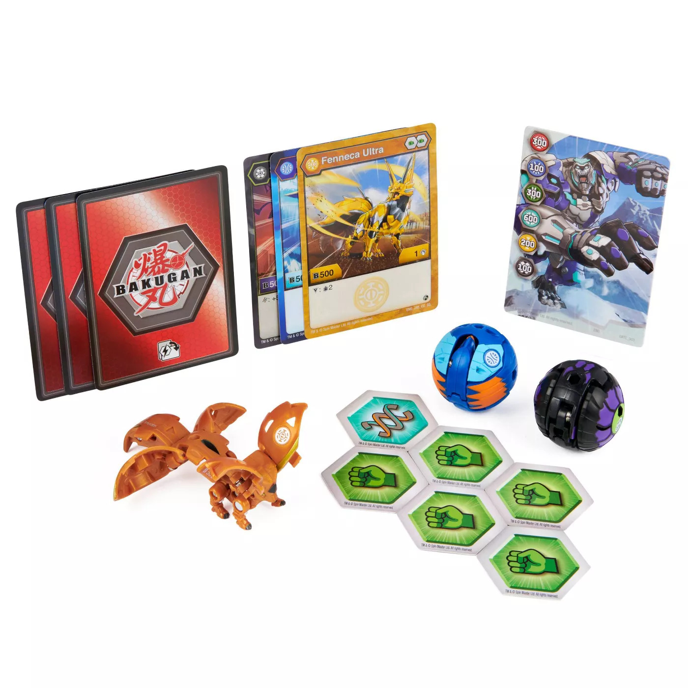 Bakugan Geogan Rising Starter Pack Fenneca Ultra Falcron Spartillion