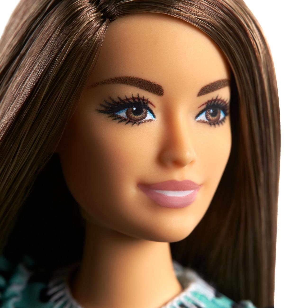 Barbie Fashionistas Doll 149 with Long Brunette Hair & Polka Dot Dress