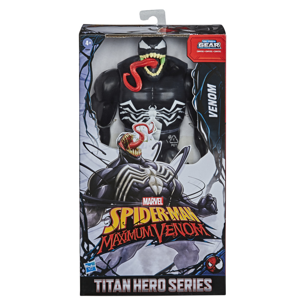 Spider-Man Maximum Venom Titan Hero Venom Action Figure, With Blast  Gear-Compatible Back Port, Ages