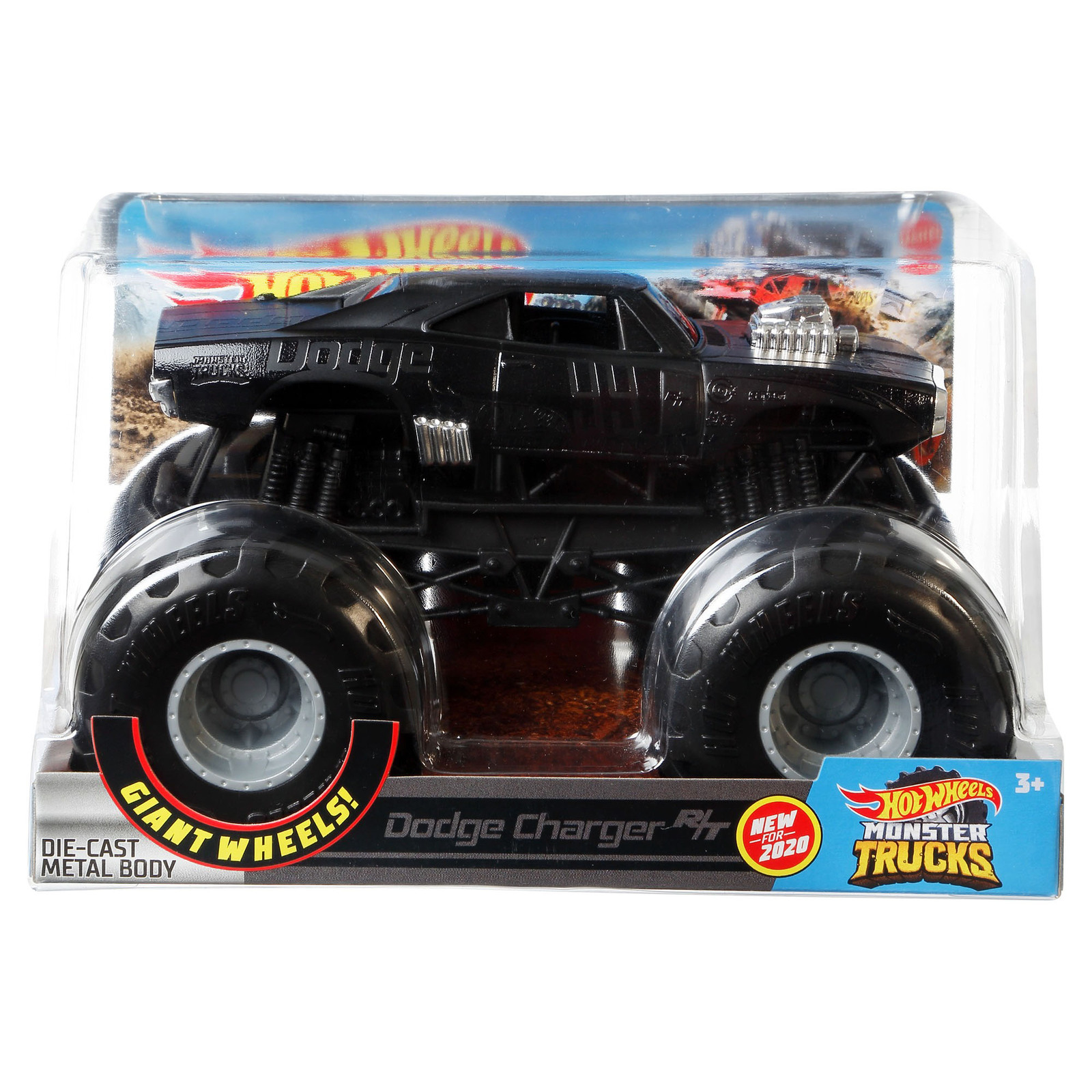Hot Wheels Monster Trucks Giant Wheels Dodge Charger R/T 1:24
