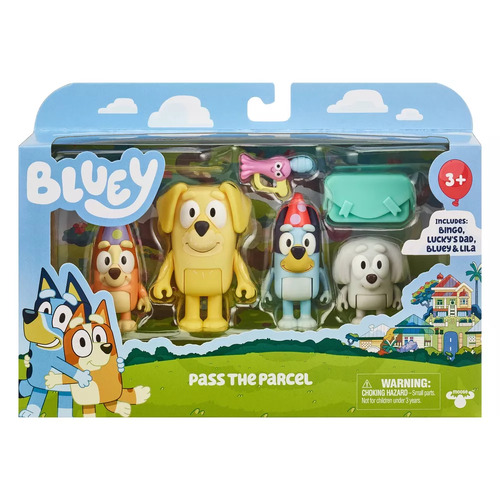 Bluey Pass the Parcel 4 Figure Pack