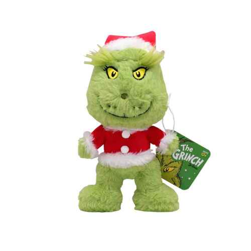 The Grinch Plush Small with Santa Hat and Jacket