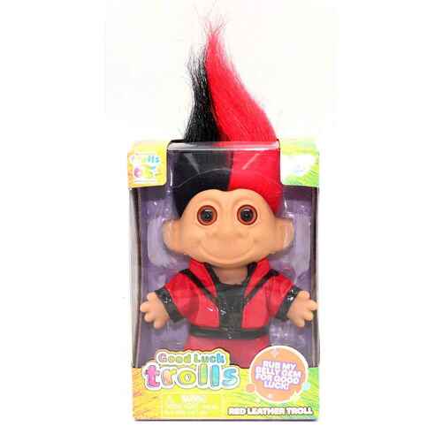 Good Luck Trolls Red Leather Doll