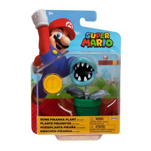 Nintendo Super Mario 10cm Bone Piranha Plant Action Figure