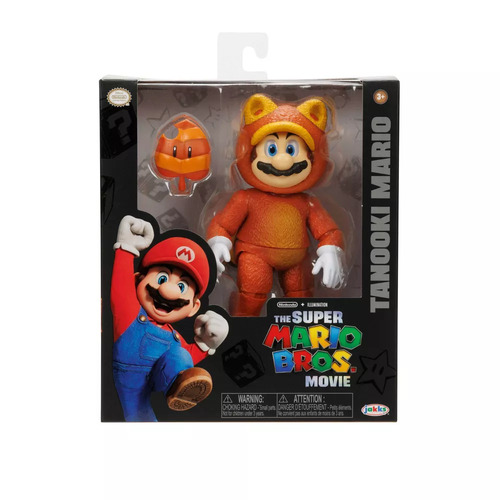 Nintendo The Super Mario Bros. Movie Tanooki Mario Figure with Accessory