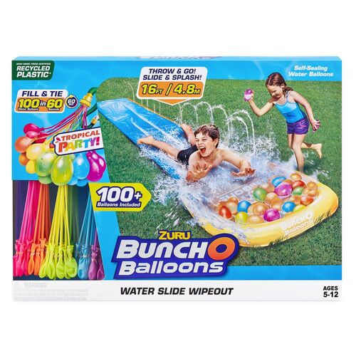 Bunch O Balloons Tropical Party Water Slide with 100 Water Balloons