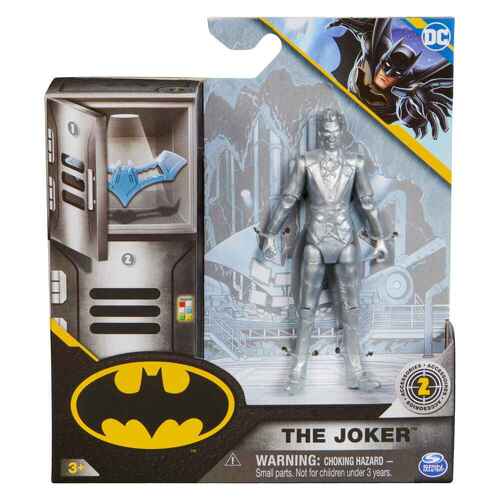 DC Batman The Joker Metallic Figure 10cm & 2 Surprise Accessories