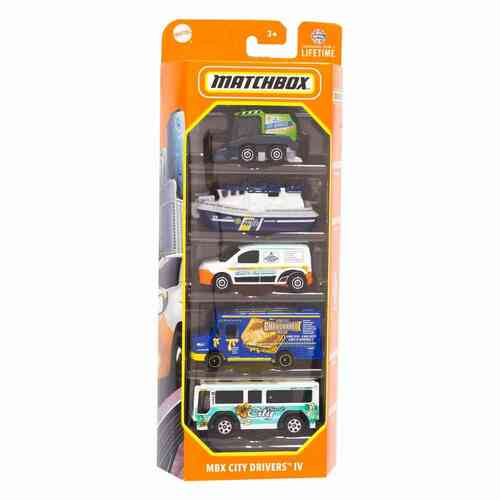 Matchbox Cars 5 Pack MBX City Drivers IV