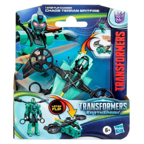 Transformers EarthSpark 1-Step Flip Changer Chaos Terran Spitfire Action Figure