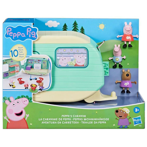 Peppa Pig Peppa's Caravan Playset with 3 Figures