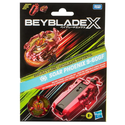 Beyblade X Soar Phoenix 9-60GF Deluxe String Launcher Set