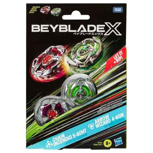 Beyblade X Chain Incendio 5-60HT & Arrow Wizard 4-60N Dual Pack Set