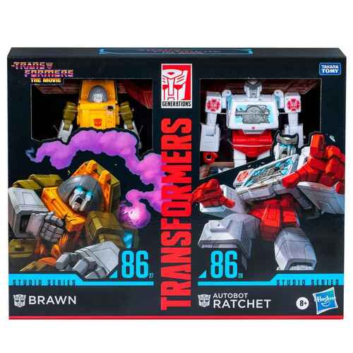 Transformers Generations Studio Series 86-27 Brawn & 86-28 Autobot Ratchet Action Figure 2-Pack