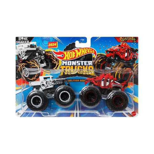 Hot Wheels Monster Trucks 1:64 Demolition Doubles Bone Shaker vs Skelesaurus