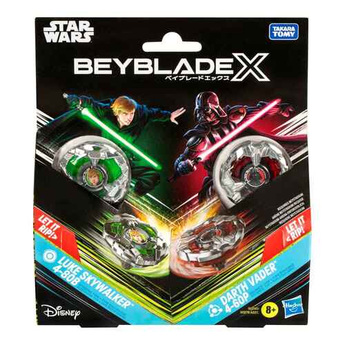 Beyblade X Star Wars Collab Luke Skywalker 4-80B vs Darth Vader 4-60B