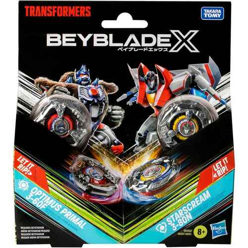 Beyblade X Transformers Collab Optimus Primal 3-60F vs Starscream 3-80N