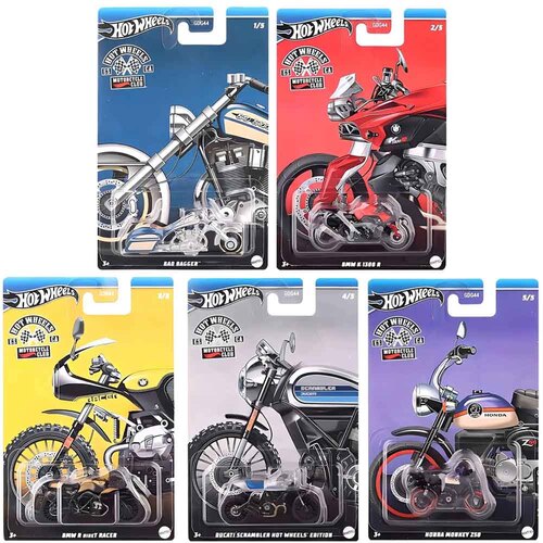 Hot Wheels Motorcycle Club Set of 5