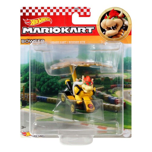 Hot Wheels Mario Kart Bowser Standard Kart + Bowser Kite