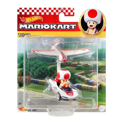 Hot Wheels Mario Kart Toad P-Wing + Plane Glider