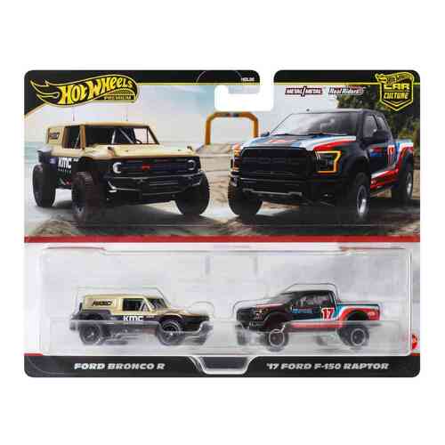 Hot Wheels Premium Car Culture 2 Pack Ford Bronco R / '17 Ford F-150 Raptor