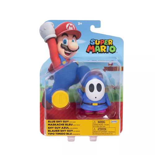 Nintendo Super Mario 10cm Blue Shy Guy with Coin Action Figure