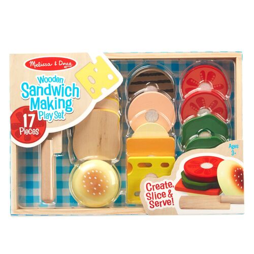 Melissa & Doug Wooden Sandwich Making Play Set