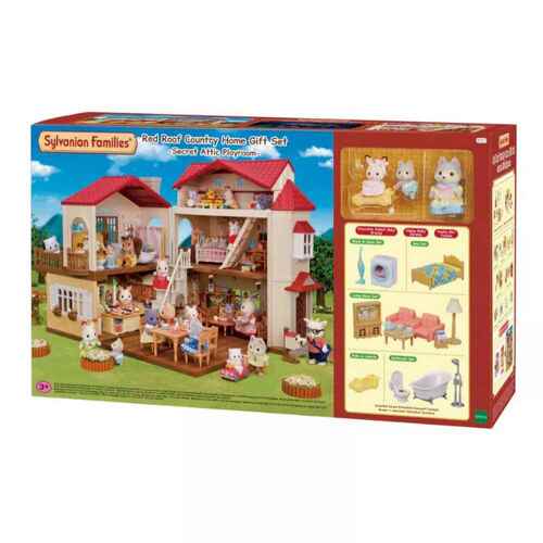 Sylvanian Families Red Roof Country Home Gift Set Secret Attic Playroom