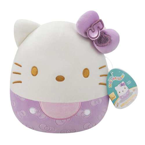 Squishmallows Hello Kitty Purple 50th Anniversary Bows 20cm